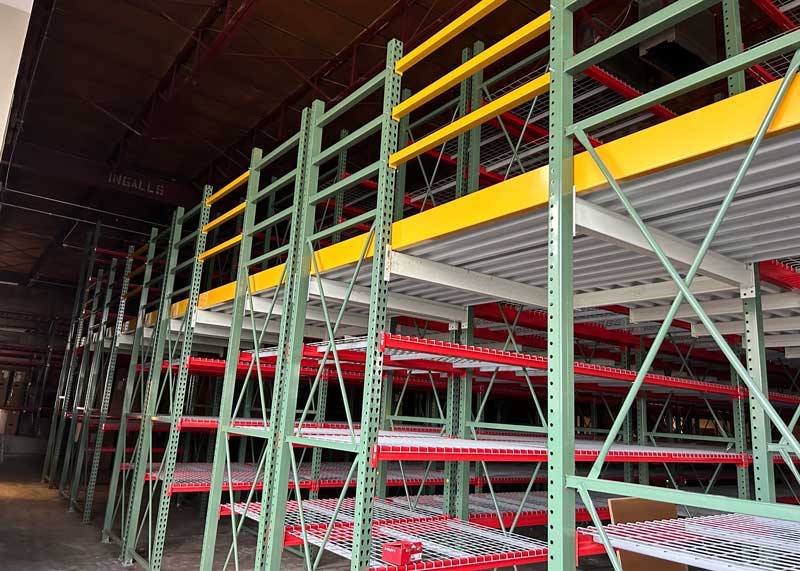 speedrack pallet rack supported mezzanine
