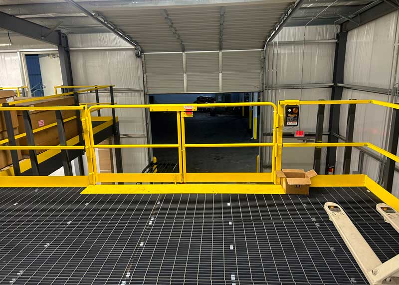 bar grating on wildeck mezzanine